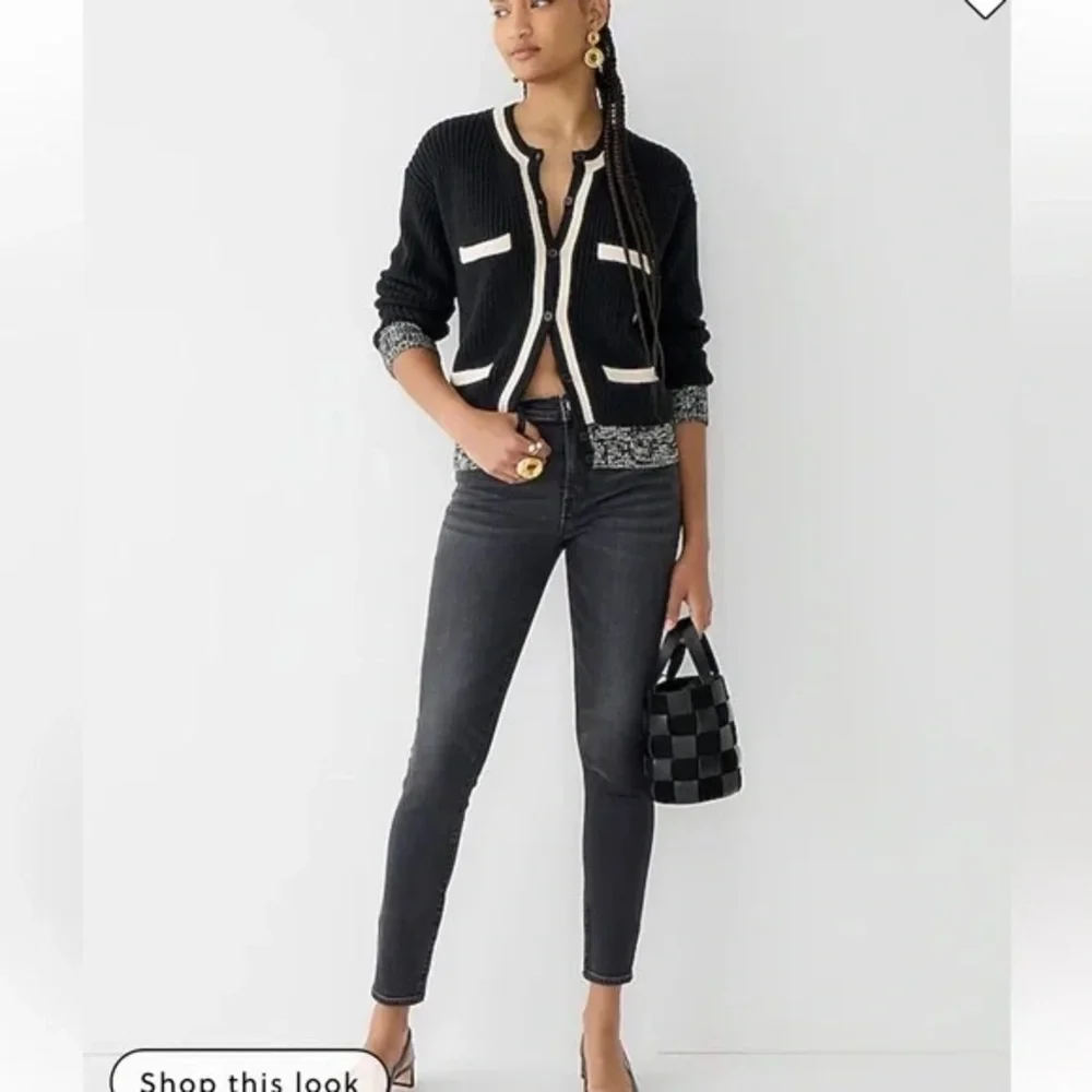 J.crew 9" high-rise toothpick jean in Charcoal wash Item H2651